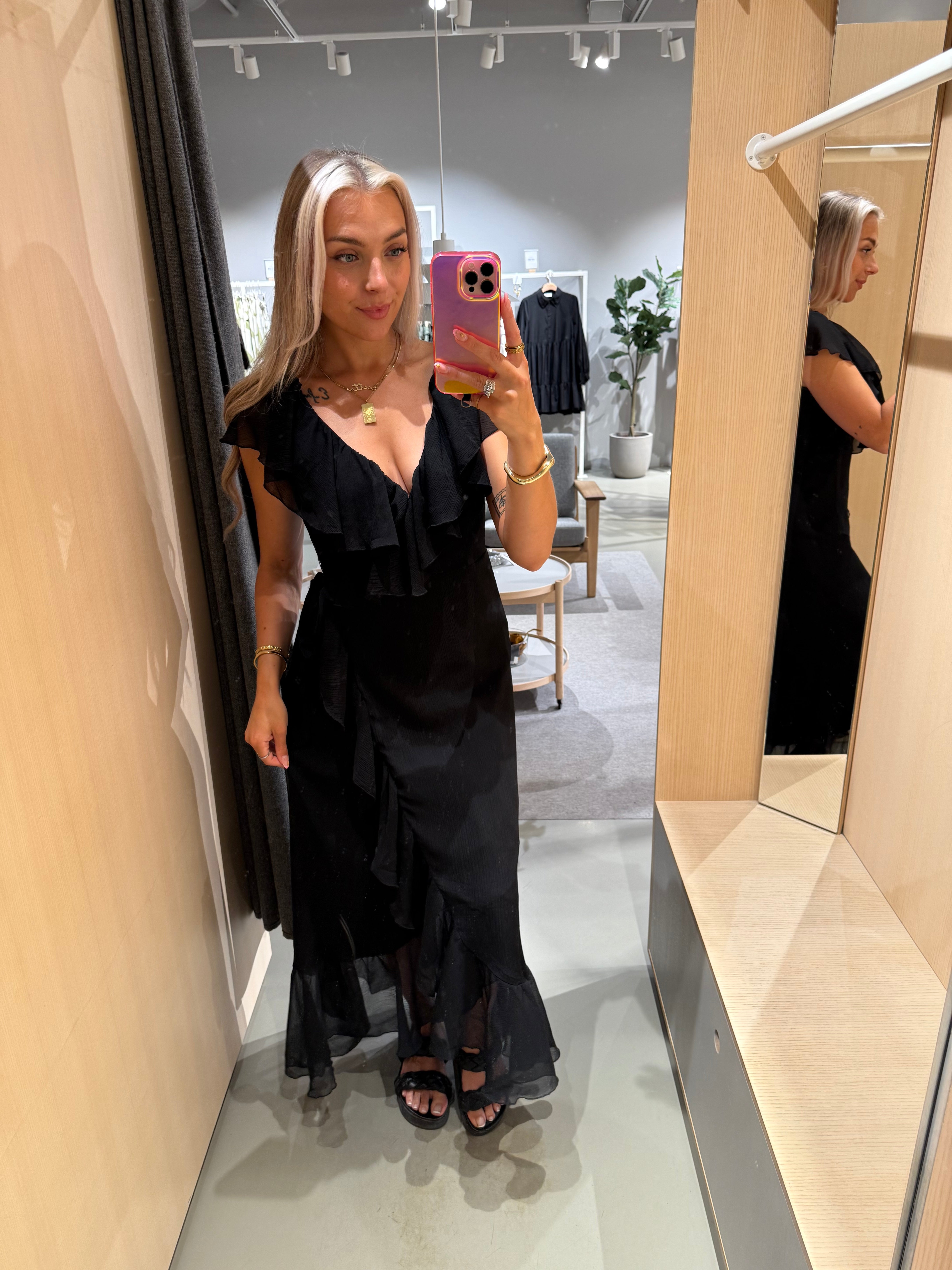 VIFALIA Wrap Dress - Black